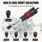 Electric Rivet Gun Electric Drill Rivet Gun Adapter Cordless Riveting Tool Kit, Plug-in Rivet Tool 2.4mm/3.2mm/4.0mm/4.8mm/6.4mm