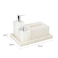 White Onyx Natural Marble Bathroom Accessories Luxury Soap Dispenser Cotton Swabs Container Reed diffuser Tray Bathroom Set