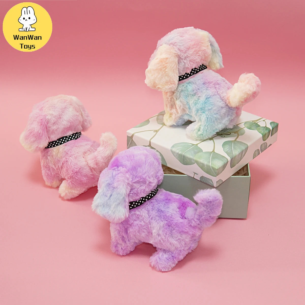 Plush Electric Puppy Simulation Pet Dog Can Walk Teddy Dog Golden Retriever Bichon Frize Dog Children Can Bark Run And Rock