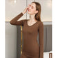 Women Thermal Underwear Winter Long Sleeve Winter Clothes Seamless Thermal Underwear Intimate Set Female Thick 2 Pcs Sleepwear