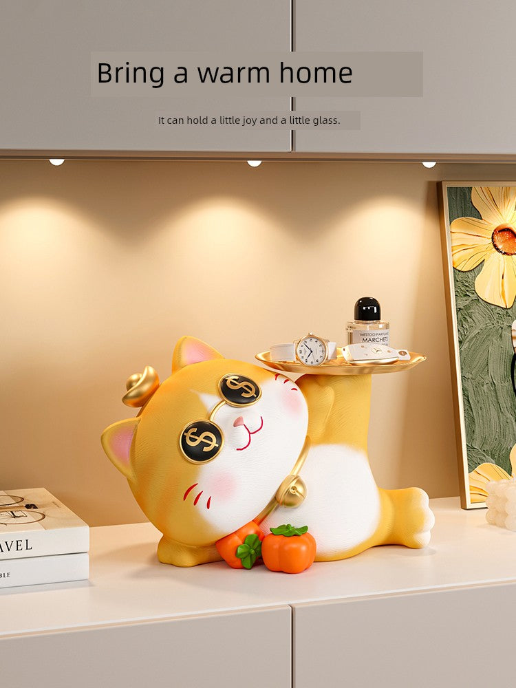 Key Storage Entrance Tray Housewarming Fortune Cat