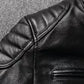 Vintage Black Brown Real Cowhide Genuine Leather Jacket Real Fur Men's Leather Jacket Bomber Men Leather Jacket Motorcycle Coat