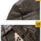 Men's Mid-length Leather Coat Autumn Winter Business European Size Plus Fleece Large Lapel Suit Fur Coat Men Jacket Men