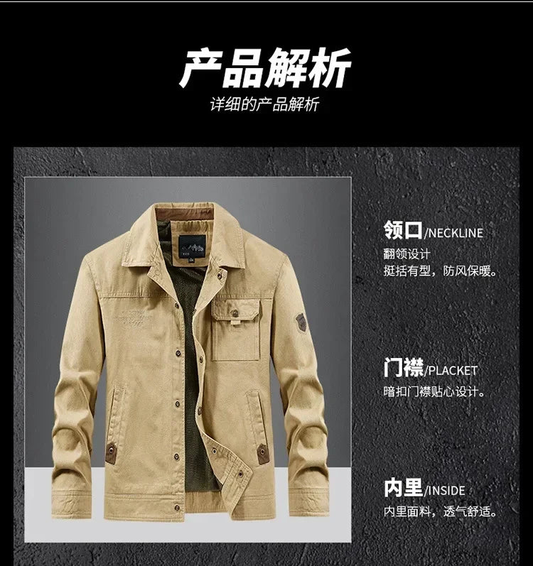mens cargo jackets New Fashion bomber jacket mens wear simple British style Warm Windproof Jacket and coat baseball jacket male