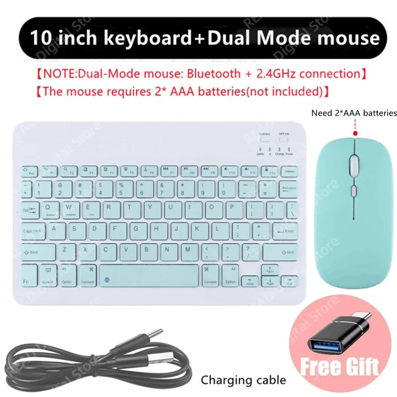 Bluetooth-compatible Keyboard and Mouse For iPad Xiaomi Tablet Mini Wireless Rechargeable Keyboard For Android IOS Windows