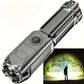 Super Bright Zoomable Flashlight LED Light USB Rechargeable Handheld Torch Waterproof 3 Modes Waterproof for Outdoor Camping