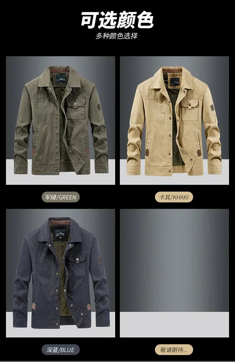 mens cargo jackets New Fashion bomber jacket mens wear simple British style Warm Windproof Jacket and coat baseball jacket male