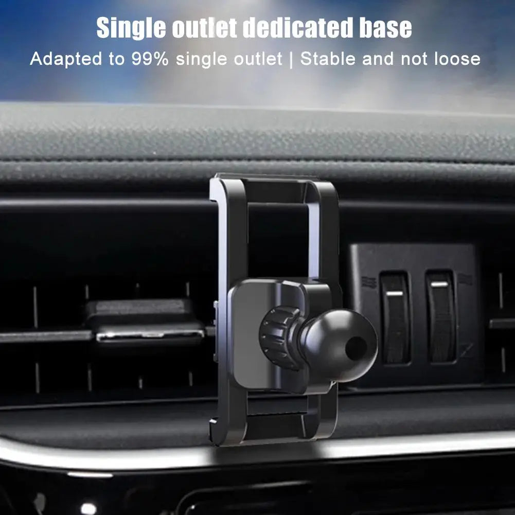 Universal Car Air Vent Clip Cellphone Holder Stand 17mm Ball Head Base Car Air Outlet Hook Clamp Accessories Auto GPS Brackets