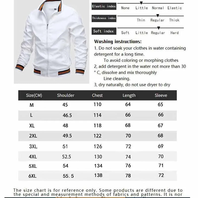 Windbreak Men's Bomber jacket Casual Zipper Coat Outdoor Sports jacket Spring Autumn Military Motorcycle jacket Oversized 6XL