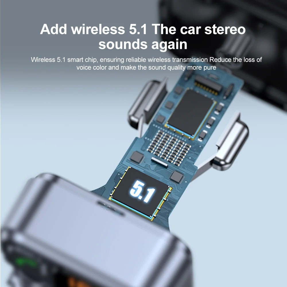 Car Bluetooth Receiver USB U Disk Read PD20w Fast Charging Digital Display Car Mobile Phone Adapter FM Transmiter For Cellphones