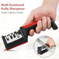 4-Stage Kitchen Knife Sharpener - Diamond & Ceramic Rods, Tungsten Steel Blades - Easy Manual Sharpening Tool for Home Use
