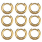 10pcs 8-14mm Stainless Steel Ear Hoop Gold Color Earring for Women Men DIY Jewelry Making Earring Punk Hiphop Piercing Accessory
