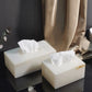 White Onyx Natural Marble Bathroom Accessories Luxury Soap Dispenser Cotton Swabs Container Reed diffuser Tray Bathroom Set