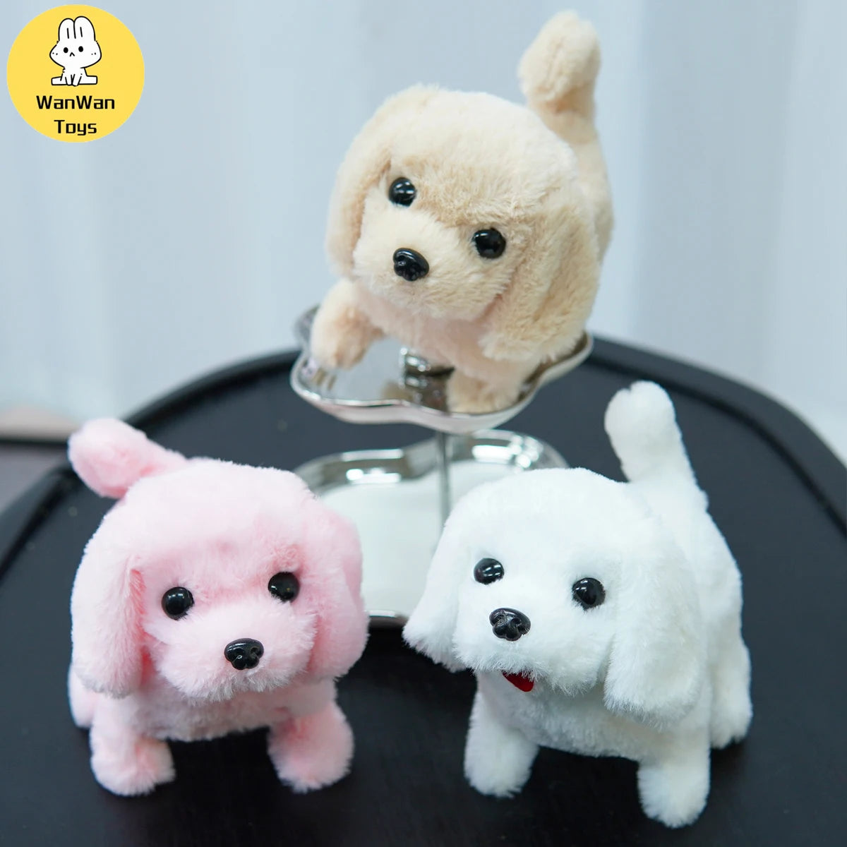 Plush Electric Puppy Simulation Pet Dog Can Walk Teddy Dog Golden Retriever Bichon Frize Dog Children Can Bark Run And Rock