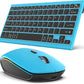 Wireless Keyboard Mouse, Ultra Slim Bluetooth 2.4G Slient Wireless Keyboard and Mouse Combo with Backlit, Multi-Device Keyboard