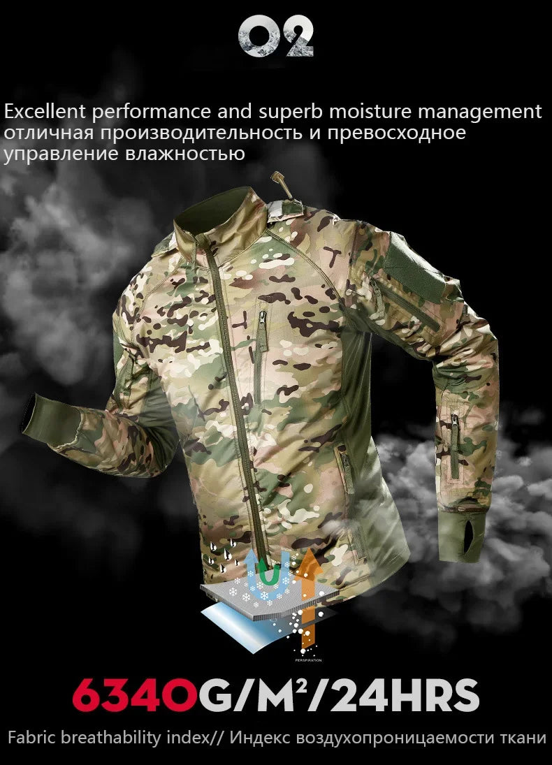 Tactical Jacket Men Outdoor Jacket Army Combat Jackets Mens Hooded Bomber Coats YAF Winter Jacket Hiking Hunting Jacket