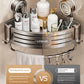 Punch-Free Bathroom Rack Bathroom Suction Cup Triangle Basket Wall Mount Bathroom Sink Corner Storage Rack