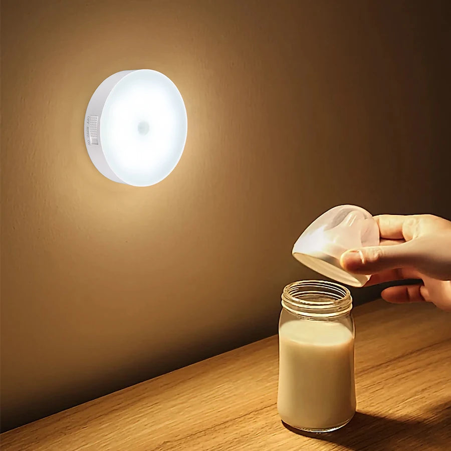 CY Motion Sensor LED Night Light USB Rechargeable For Kitchen Cabinet Wardrobe Lamp Staircase Wireless LED Closet Light