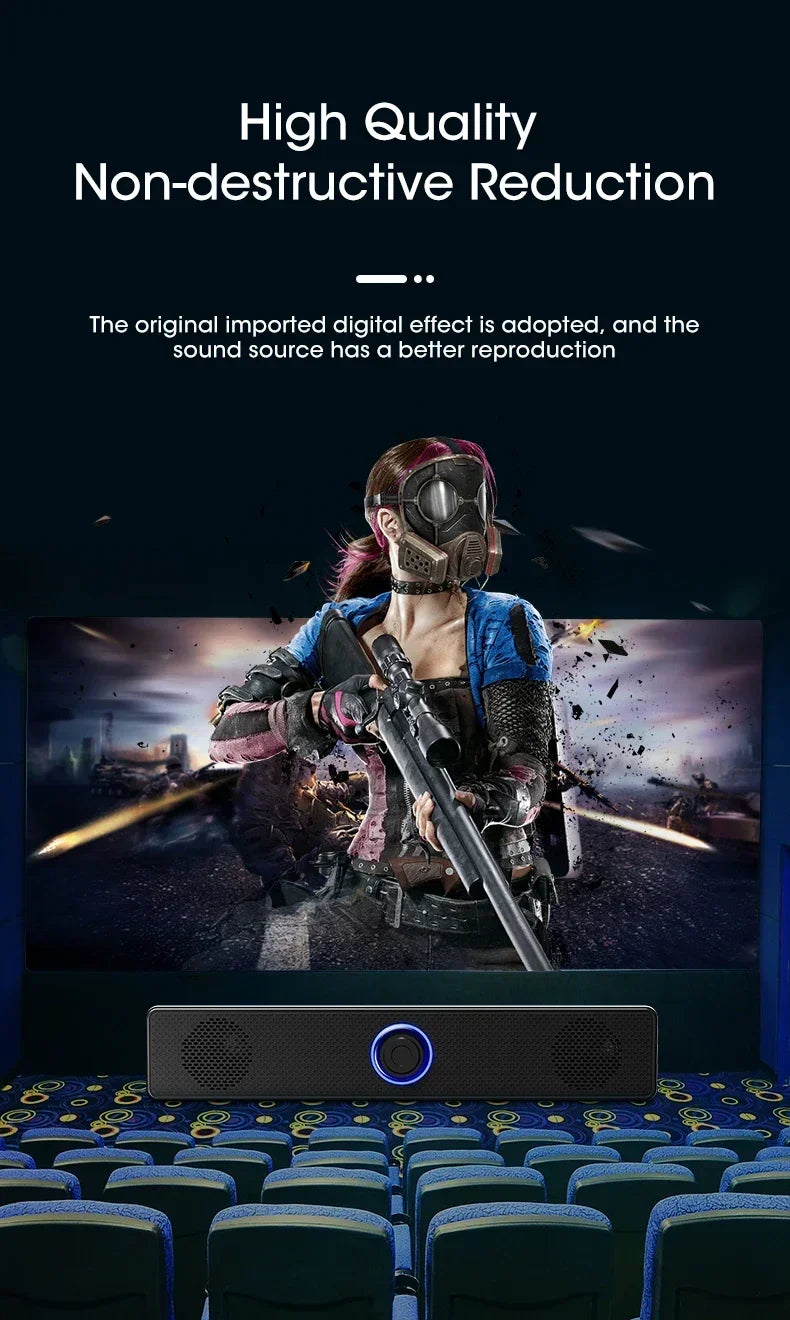 Computer Desktop High-quality Bluetooth Wired Dual-purpose High-volume Microphone Two-in-one Speaker Home Surround Audio System