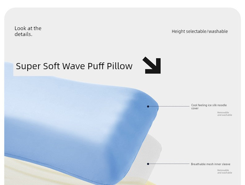 Banana Fruit Puff Memory Cotton Pillow Non-Pressure Stiff Neck Special Super Soft Cervical Support Improve Sleeping Pillowcase and Pillow Core