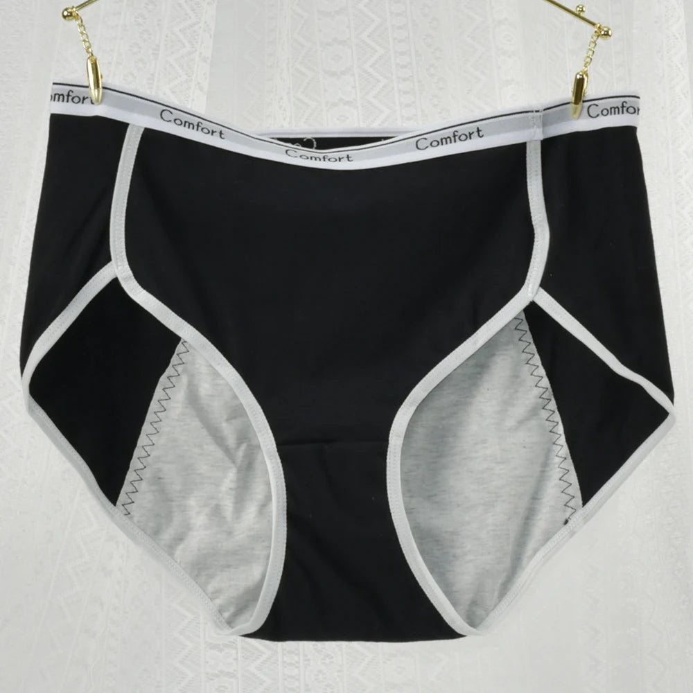 2025 New Women Menstrual Panties Cotton Comfortable Physiological Underwear Female Breathable Period Underpants Plus Size Briefs