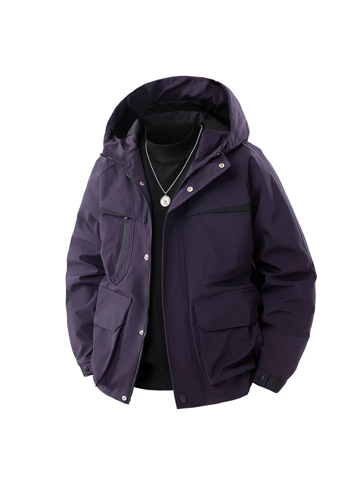 Outdoor Hooded Coat Sports Windbreaker Men Tactical Jacket Waterproof Hooded Coat Sports Military Field Climbing Thin Outwear