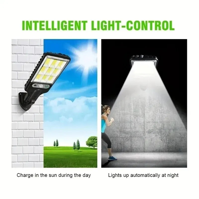 72/108 COB Sensor Solar Lights Outdoor LED Street Garden Solar Lamps 3Modes Waterproof Motion Sensor Remote Control Wall Light