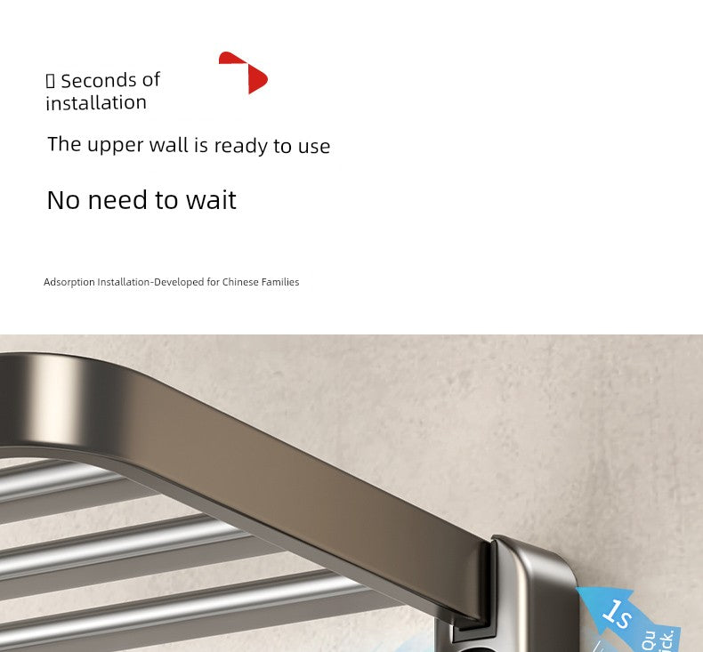 Drill-Free Shelf Bathroom Toilet Storage Hook Sucker