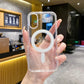 Transparent PC Phone Case For iPhone 16 15 14 13 14 11 Pro Max Plus Magsafe Magnetic Wireless Charge Cover Shockproof Bumper