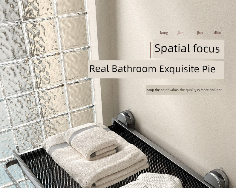 Retractable Bath Towel Rack Clothes Toilet Punch-Free Suction Cup