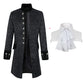 Medieval Vampire Cosplay Costume Steampunk Jacket Vest Coat Victorian Ghost Gothic Blazer Suits Stand Collar Trench Men's Shirt