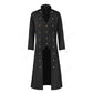 Medieval Men Vintage Costumes Steampunk Gothic Black Long Jacket Coat Vampire Cosplay Pirate Halloween Outfit Men's Trenchcoat