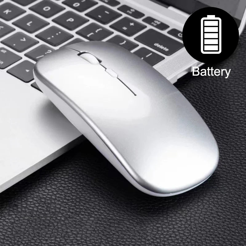 Wireless Mouse Bluetooth compatible 2.4GHz 1600DPI USB Rechargeable RGB Light Portable Mouse For Laptop Computer PC Macbook Game