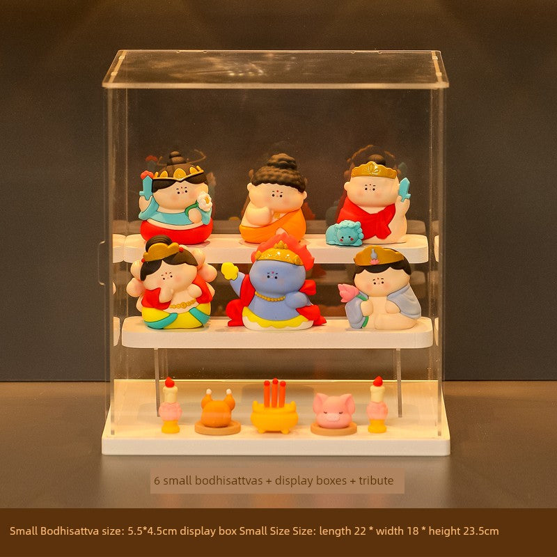 Five-Way God of Wealth All-Way Fairy Home Bookcase Entrance Decoration Decoration Household Full Set Display Stand Gift Decoration