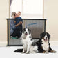 Breathable Mesh Pet Barrier for Stairs & Doors - Portable Indoor Dog Fence & Baby Safety Guardrail