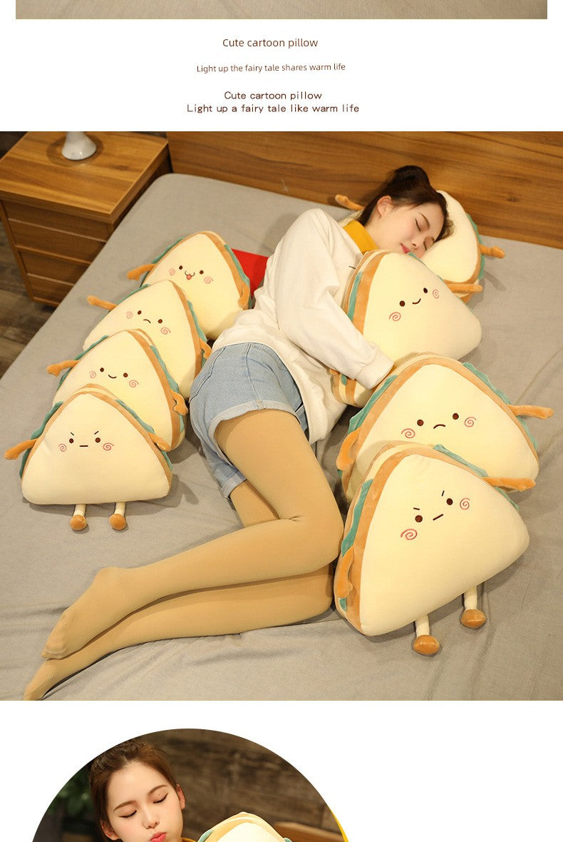 Cartoon Sandwich Pillow Bread Creative Food Nap Pillow Stylish Snack Rag Doll Cute Plush Doll
