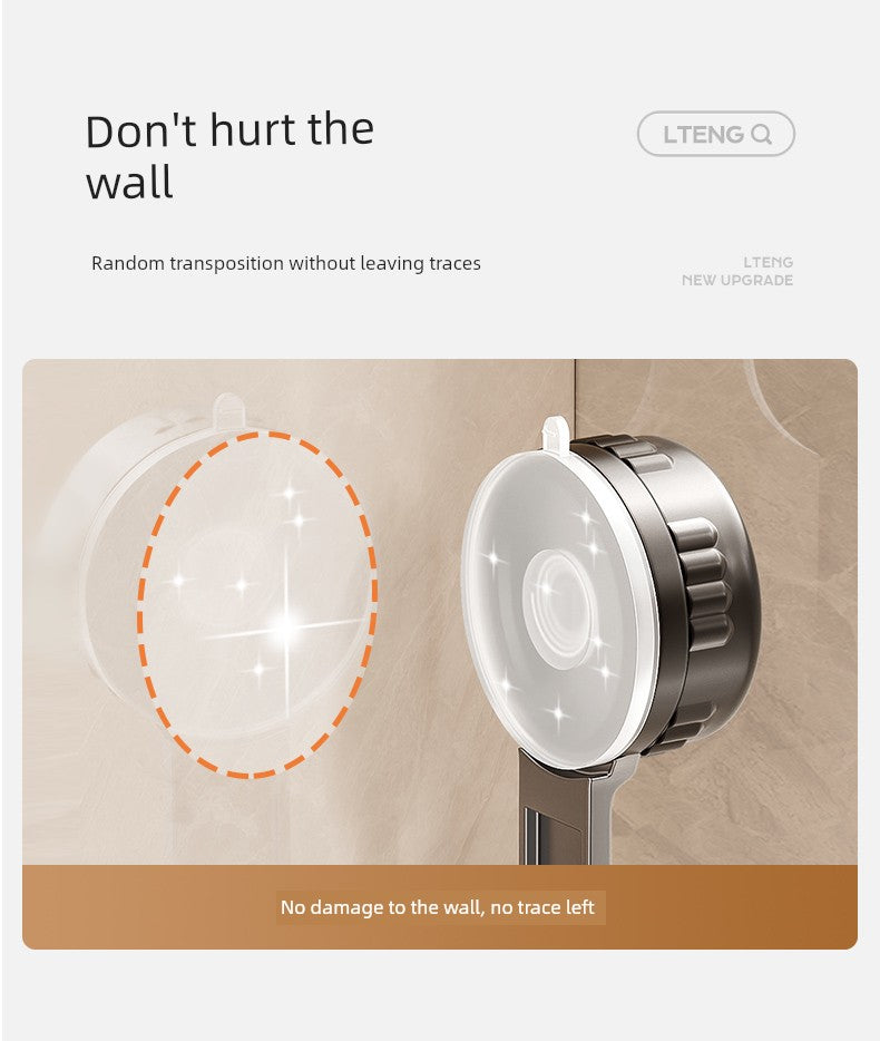 Punch-Free Bathroom Rack Bathroom Suction Cup Triangle Basket Wall Mount Bathroom Sink Corner Storage Rack