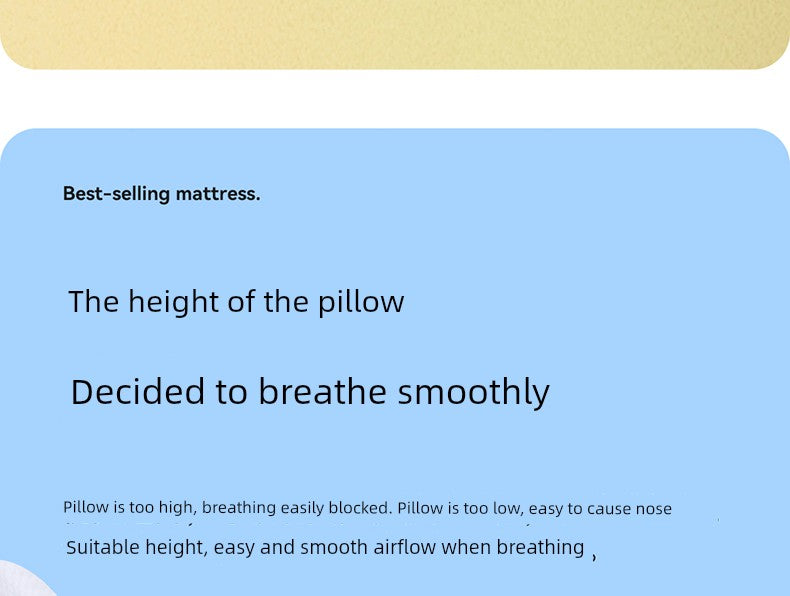 Banana Fruit Puff Memory Cotton Pillow Non-Pressure Stiff Neck Special Super Soft Cervical Support Improve Sleeping Pillowcase and Pillow Core