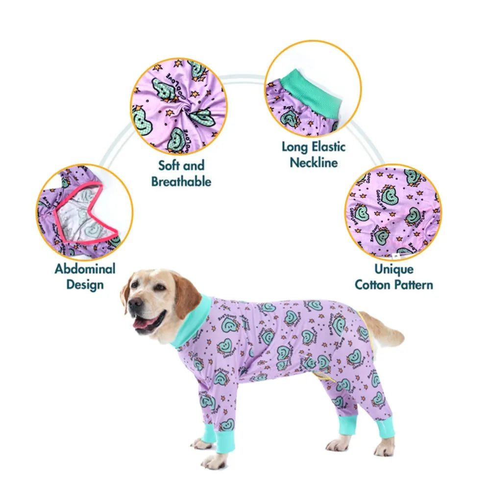 Dog Recovery Suit Abdominal Wound After Surgery Wear Prevent Licking Wounds Dog Pajamas Long Sleeve Prevent Shedding