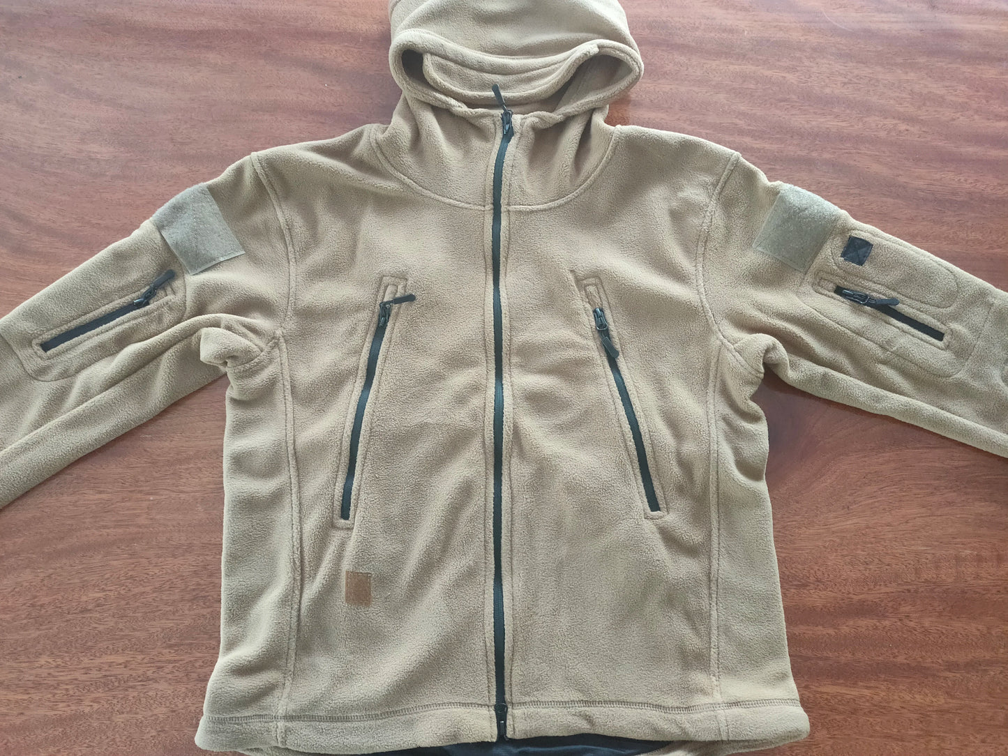 Fleece Hooded Camouflage Jacket Men Women Multi-Pockets Coat Outdoor Trekking Hiking Climbing Camping Tooling Clothes S-4XL