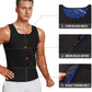 Men's Waist Trainer Body Shaper Sauna Sweat Waist Trainer Vest with Zipper Workout Sauna Suit with Adjustable Waist Trimmer Belt