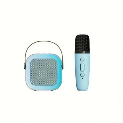 K12 Bluetooth Karaoke Machine Portable 5.3 PA Speaker System with 1-2 Wireless Microphones Home Family Singing Children's Gifts