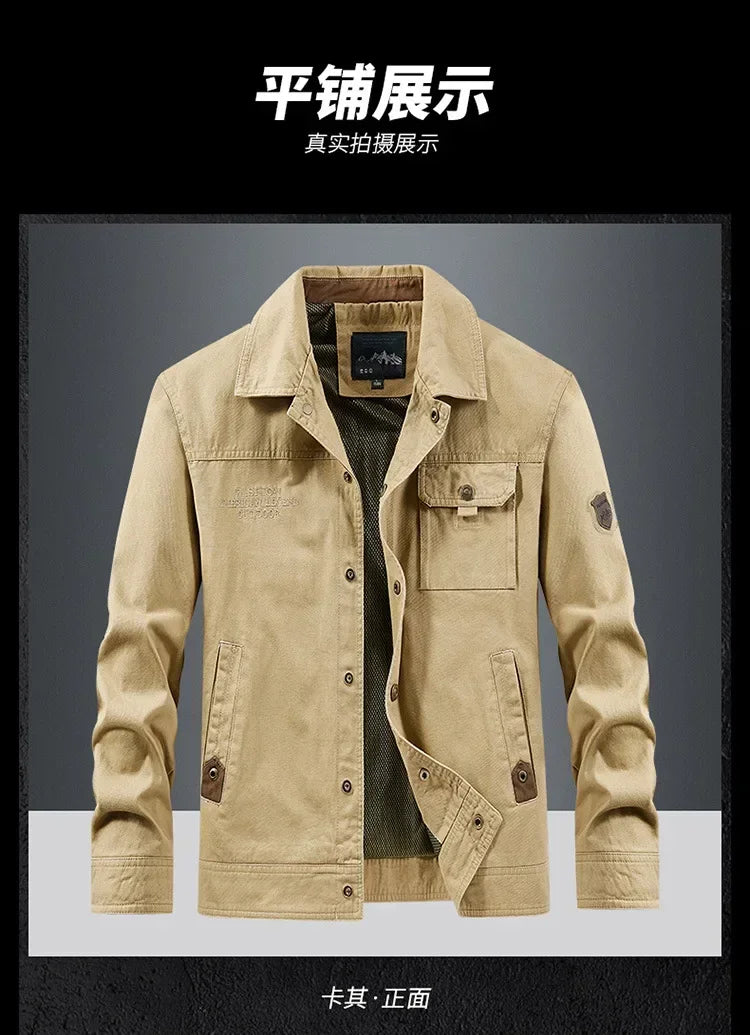 mens cargo jackets New Fashion bomber jacket mens wear simple British style Warm Windproof Jacket and coat baseball jacket male