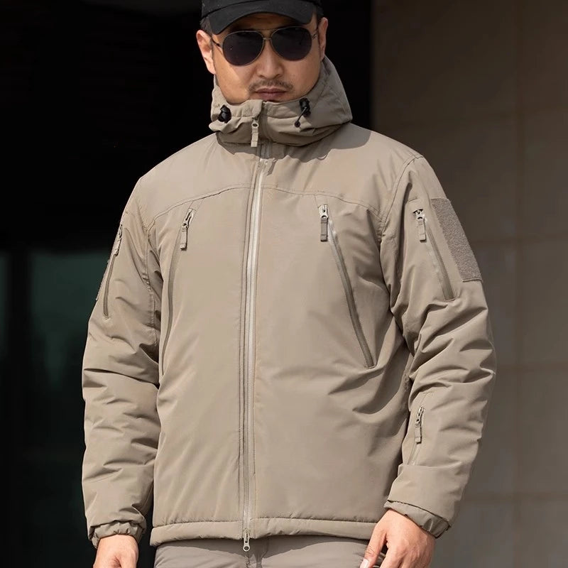 Mens Winter Tactical Jacket Army Field Camouflage Military Parka Coat Work Cotton Clothes Outdoor Warm Waterproof Hiking Jacket