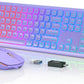 Wireless Keyboard and Mouse Combo Backlit ,Rechargeable Full-Size Illuminated Wireless Keyboard and Mouse Set, 2.4Ghz Keyboard