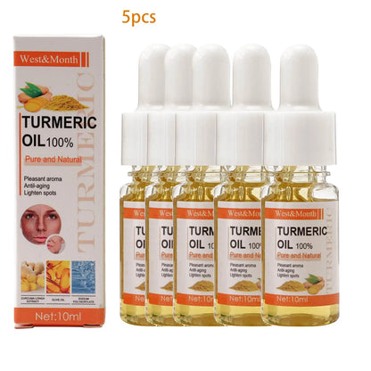 5pcs Turmeric Essential Oil Facial Body Massage Moisturizing Diffuser Aromatherapy Face Body Care Smoothing Body face Skin Care