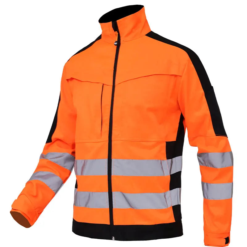 workwear mens jacket working cargo pants men High Visibility work suit with Reflective tapes