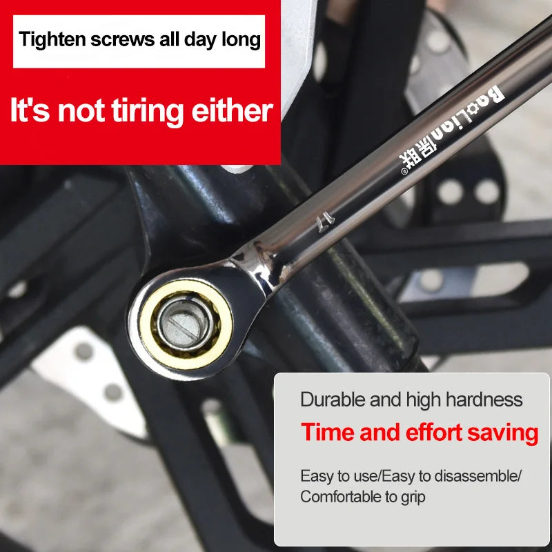 1Pc Universal Torx Wrench Adjustable Torque 6-32mm Ratchet Spanner for Bicycle Motorcycle Car Repair Tools Mechanical Tool