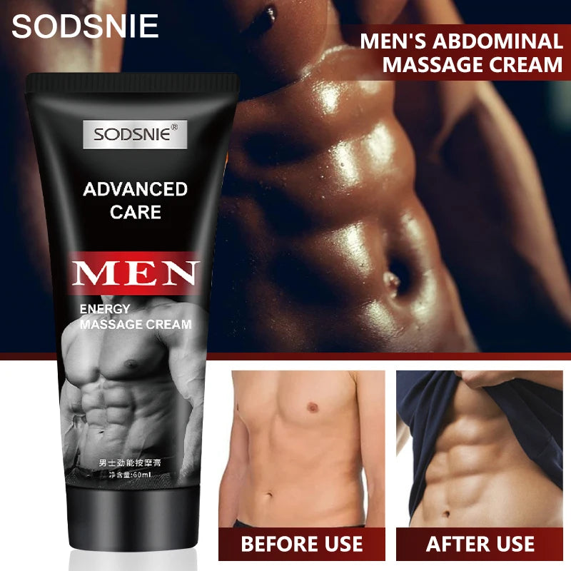 Men's Abdominal Muscle Cream Anti Cellulite Slimming Fat Body Firming Strengthening Belly Muscle Tightening Body Care 60ml