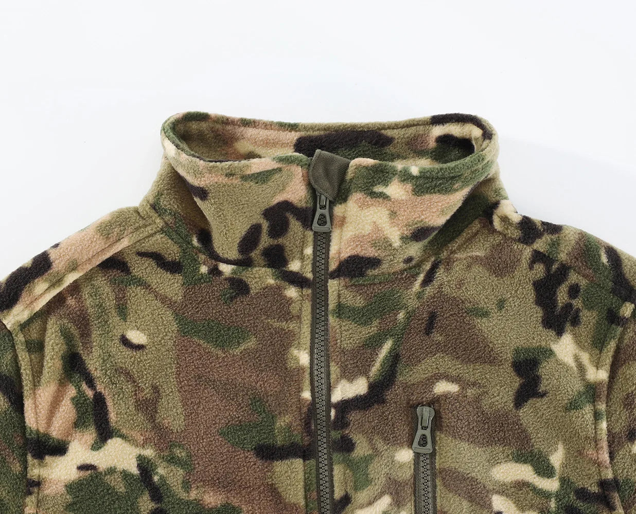 Mens Tactical Fleece Jacket Russian Camouflage US Military Work Coat Autumn Winter Outdoor Warm Zip Cardigan Jacket Inner Lining